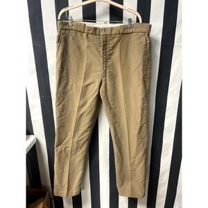 UNBRANDED Men's Khaki Straight Dress Pants Size 28 High Rise 100% Cotton